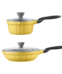Ceramic Nonstick 3.6QT Frying Pan & Saucepan - Bundle Offer