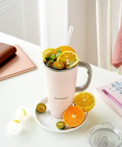 Vacuum Insulated Tumbler with Straw, 25oz