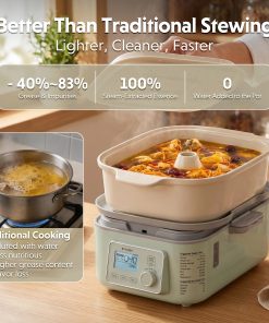 Waterless Ceramic Steam Pot, 3QT