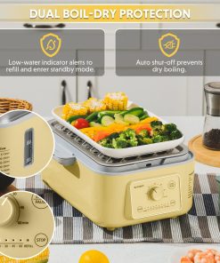 G52 Two-Tier Electric Food Steamer, 10.6QT