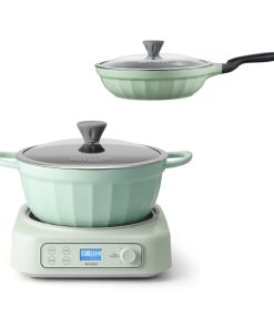 Slow Cooker with Nonstick Stockpot & 3.6QT Frying Pan Bundle